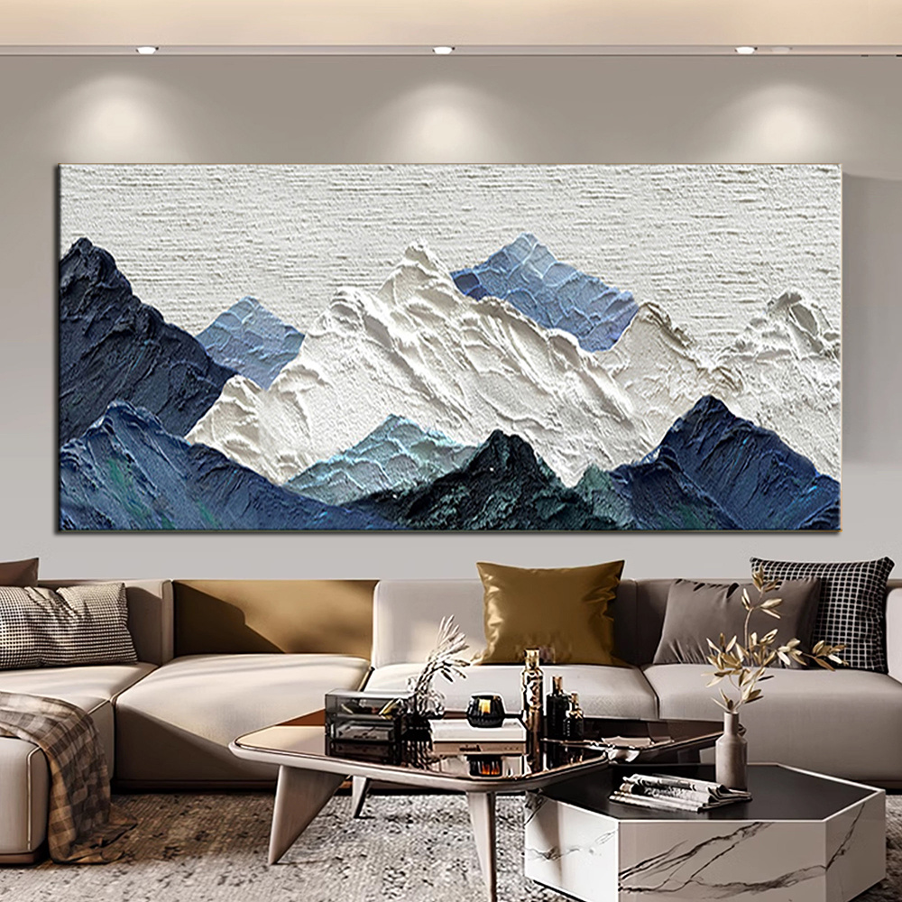 dropship Handmade Oil Painting Thick Texture Abstract Landscape Oil Painting Gorgeous Abstract Landscape 3D Wall Art on Canvas Serene Abstract Landscape 3D Large Wall Art