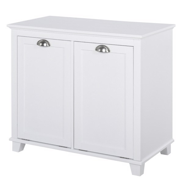 dropship Tilt-Out Laundry Sorter Cabinet, Bathroom Storage Organizer white-AS