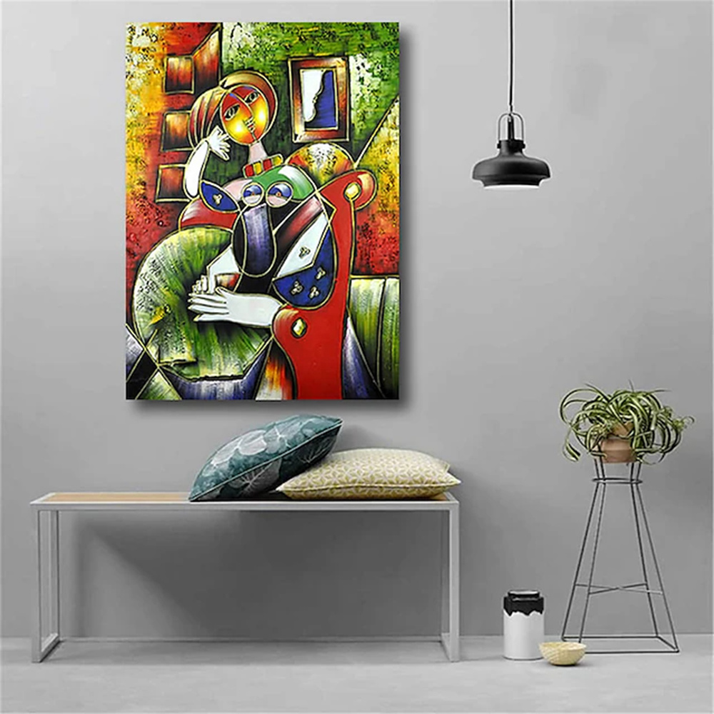 dropship Hand Painted Oil Paintings Hand Painted Wall Art Abstract Modern Figure Picasso Girl Lady Nude Living Room Hallway Luxurious Decorative Painting
