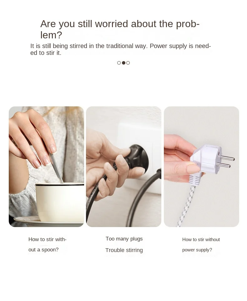 dropship Self Stirring Mug - Rechargeable Automatic Magnetic Electric Coffee Mug, Rotating Cute Mixing Cup Tasse, To Stir Office/Kitchen/Travel/Home Coffee/Tea/Hot Chocolate/Milk-450 ml/15.2 oz(Brown)