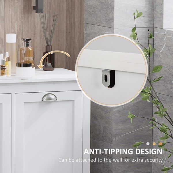 dropship Tilt-Out Laundry Sorter Cabinet, Bathroom Storage Organizer white-AS