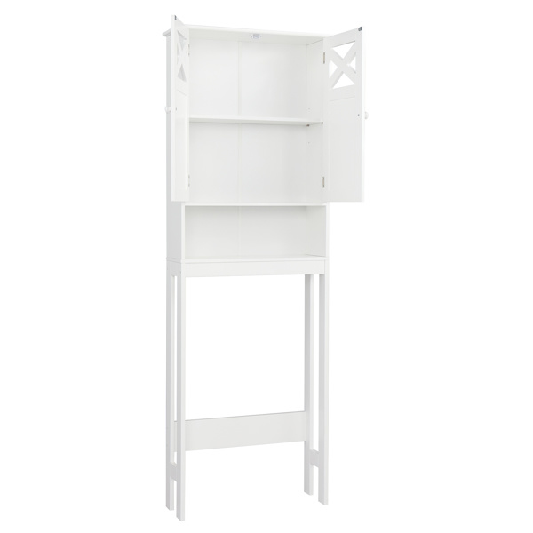 dropship FCH Double Door Fork Toilet Cabinet White
