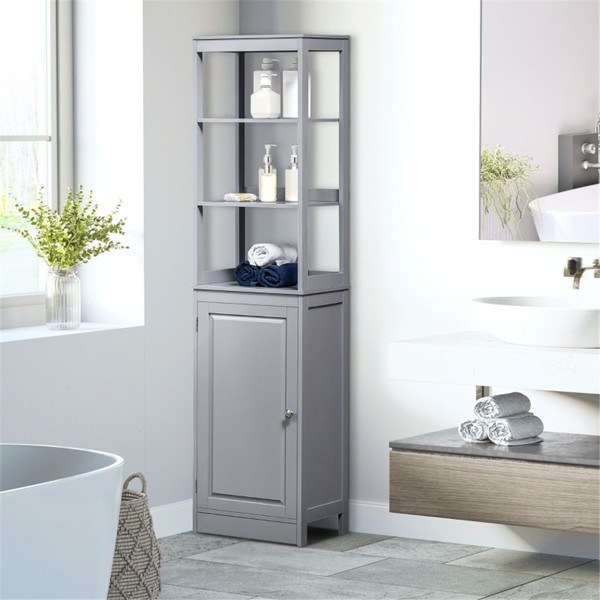 dropship Bathroom Storage Cabinet-Gray