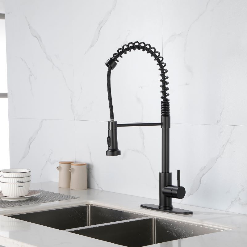 dropship Household & Commercial Pull-Down Sprayer Spring Kitchen Sink Faucet