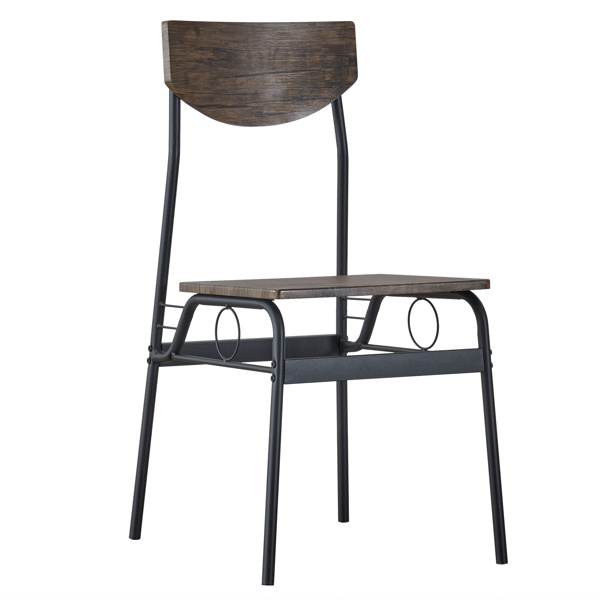 dropship Rectangular Disassembly and Assembly P2 Board Iron Compartment 1 Table 4 Chairs Dining Table and Chair Set Brown
