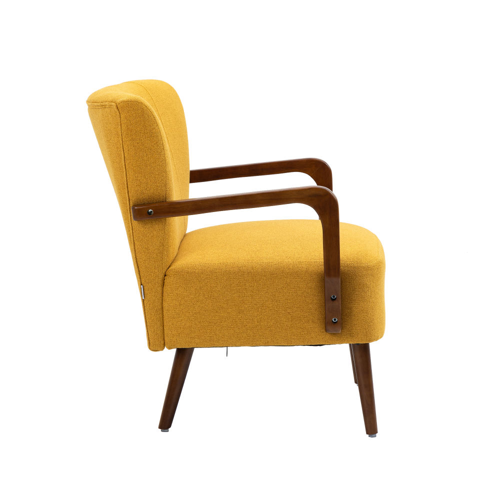 dropship COOLMORE Wood Frame Armchair, Modern Accent Chair Lounge Chair for Living Room