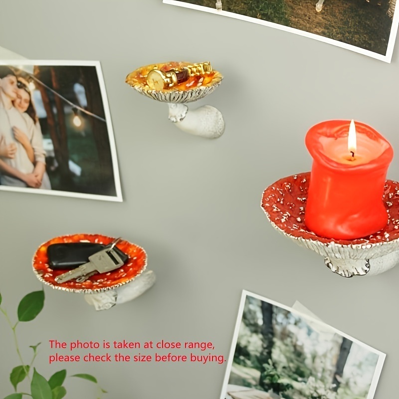 dropship 1pc Resin Mushroom Hanging Shelf - Decorative Wall Mounted Shelves for Home and Office Decor
