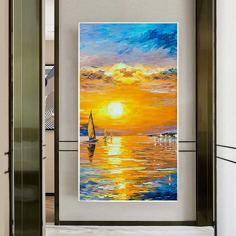 dropship Handmade Oil Painting Modern Oil Painting On Canvas Abstract Oil Painting Hand Painted Large Wall Art For Living Room Hallway Bedroom Luxurious Decorative Painting