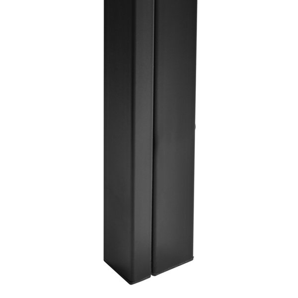 dropship Simple Assembled Tempered Glass & Iron Dinner Table Black(Replacement code: 21491449)