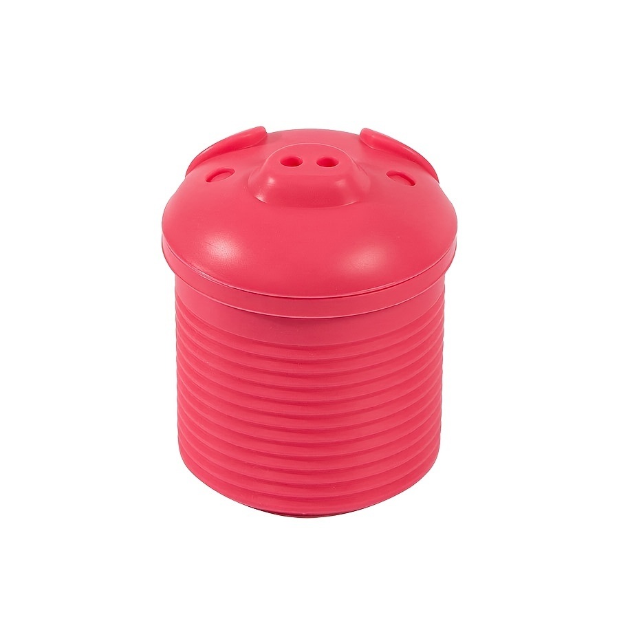 dropship 1pc, Cute Pig Silicone Grease Container with Filter Mesh - Perfect for Cooking Oil, Bacon Grease, and More - Kitchen Supplies