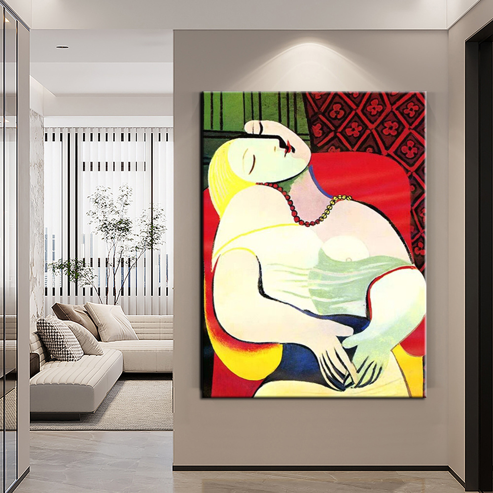 dropship Hand Painted Oil Painting Pablo Picasso After the Original Painting Small the Dream Living Room Hallway Bedroom Luxurious Decorative Painting