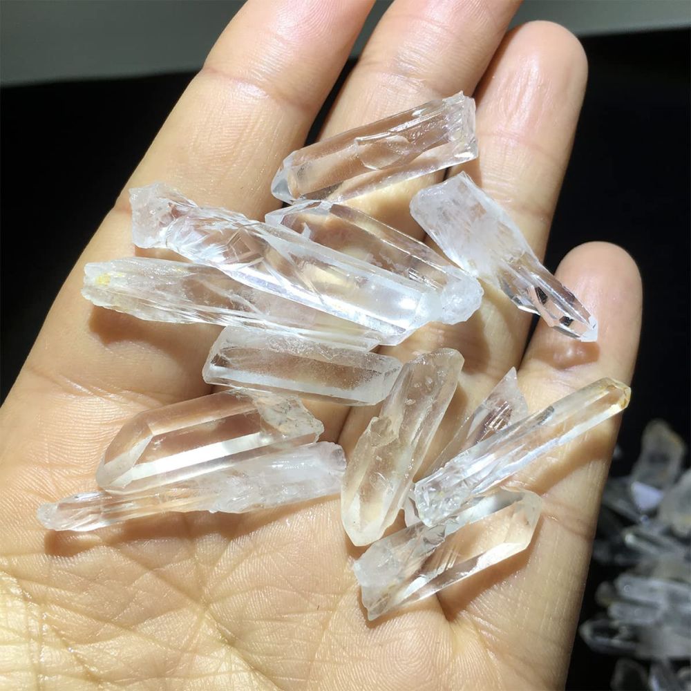dropship 150pcs+ Natural clear quartz crystal obelisk wand chip crystal specimens 