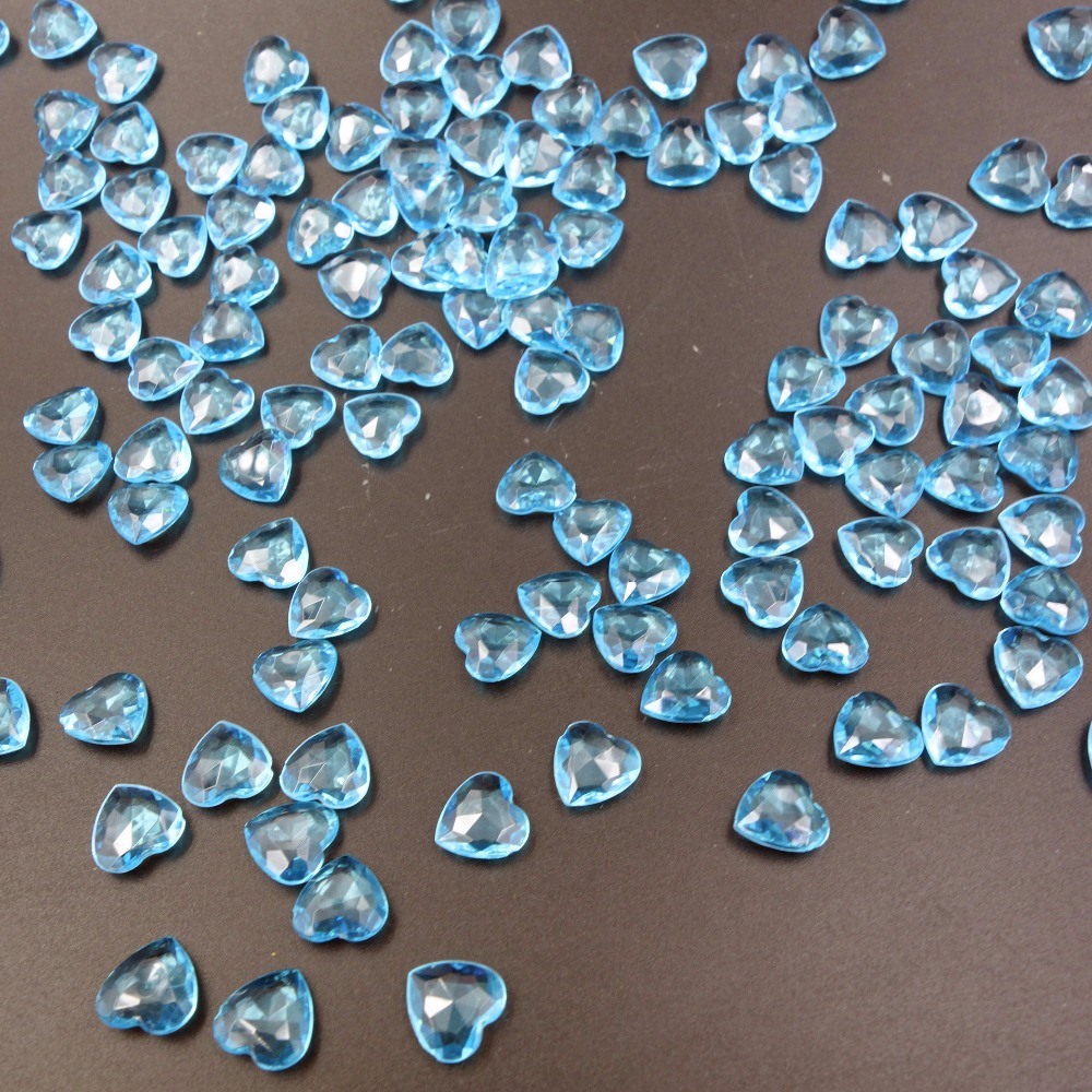 dropship Acrylic Heart Confetti Scatter Crystal Beads Wedding Party Decor Squins Engaement Anniversary Valentine Party Supplies