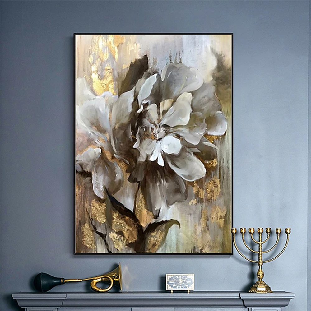 dropship Handmade Flower Oil Painting On Canvas Wall Art Decoration Modern Abstract PictureLiving Room Hallway Bedroom Luxurious Decorative Painting