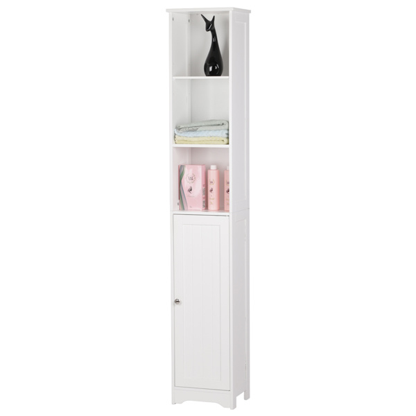 dropship FCH One Door & Three Layers Bathroom Cabinet White