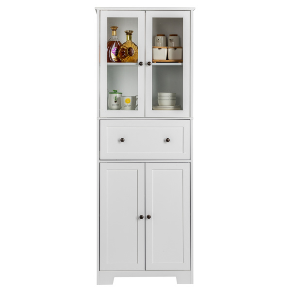 dropship FCH MDF Spray Paint 4 Doors 1 Pump Bathroom Cabinet White