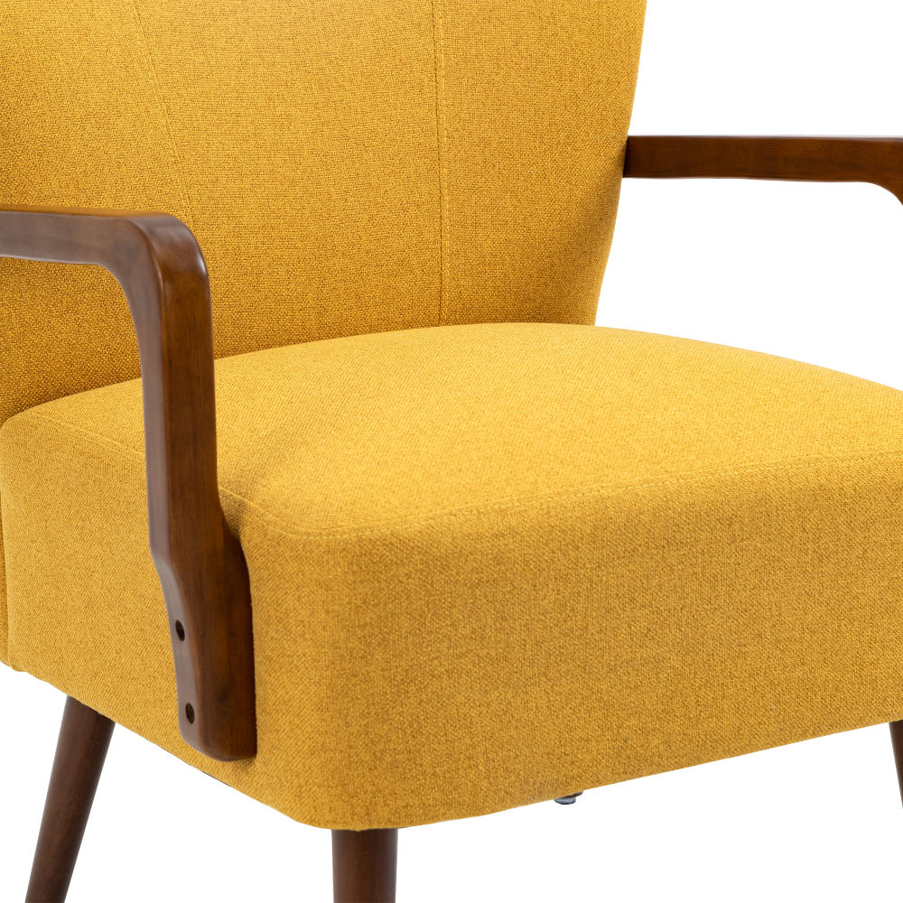 dropship COOLMORE Wood Frame Armchair, Modern Accent Chair Lounge Chair for Living Room