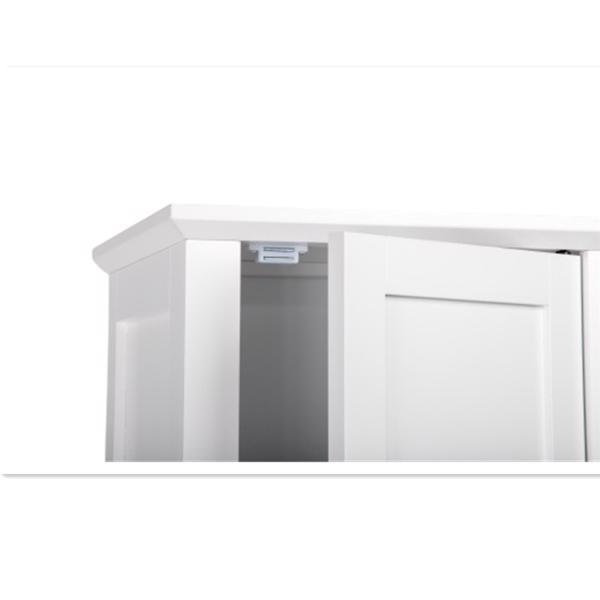 dropship [FCH] Storage Bathroom Cabinet, 2-Door Bathroom High Cabinet, White