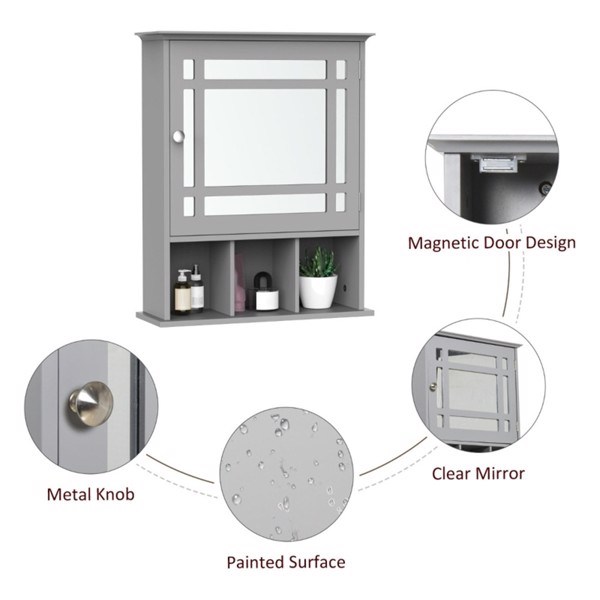 dropship Bathroom Cabinet with Mirror