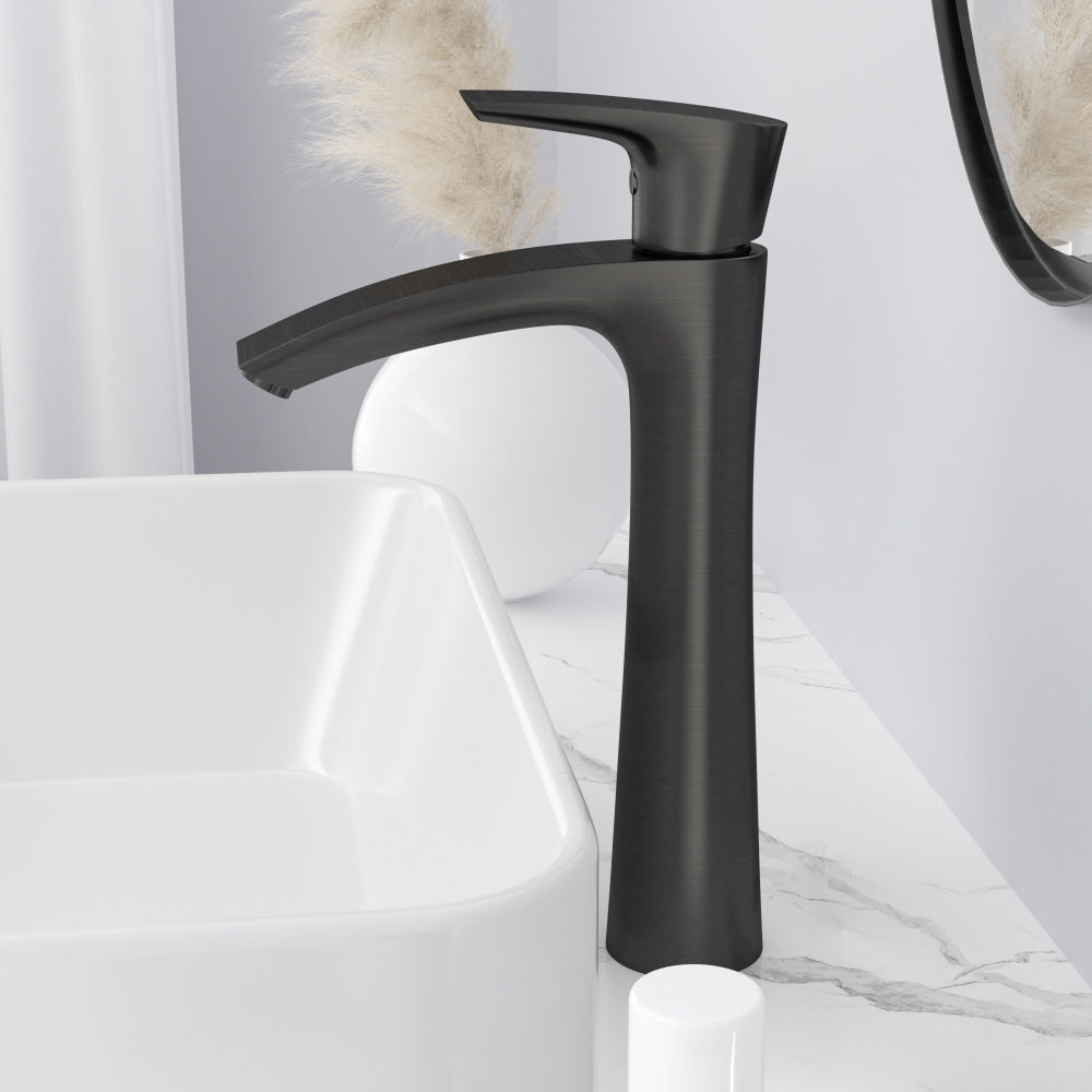 dropship 19" Rectanglar White Ceramic Vessel Bathroom Sink with Bathroom Faucet
