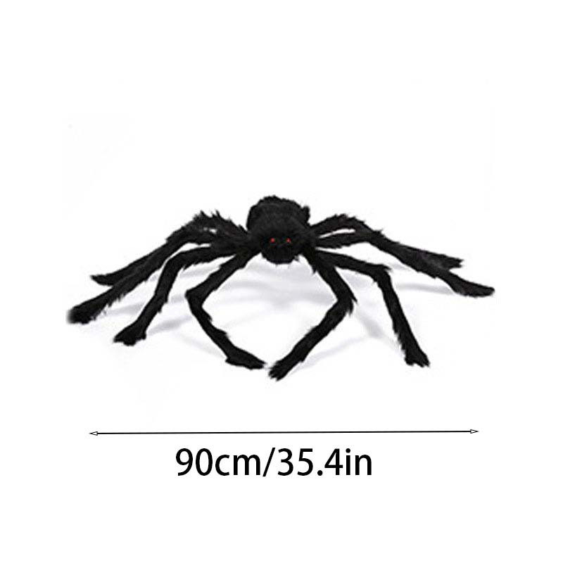 dropship Halloween Giant Black Plush Spider Decoration Props, Outdoor Halloween Party Decor