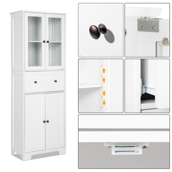 dropship FCH MDF Spray Paint 4 Doors 1 Pump Bathroom Cabinet White