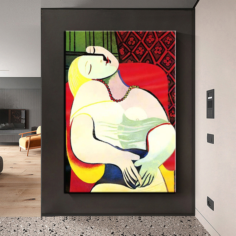 dropship Hand Painted Oil Painting Pablo Picasso After the Original Painting Small the Dream Living Room Hallway Bedroom Luxurious Decorative Painting