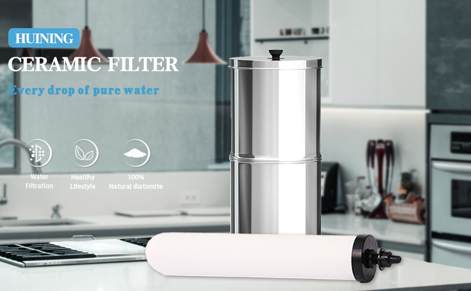 dropship HUINING 4PCS Replacement Ceramic Filter Candle with Activated Carbon for Countertop Gravity Water Filter System,Household Water Bucket, Water Cooler Filtration Systems Water Pitcher