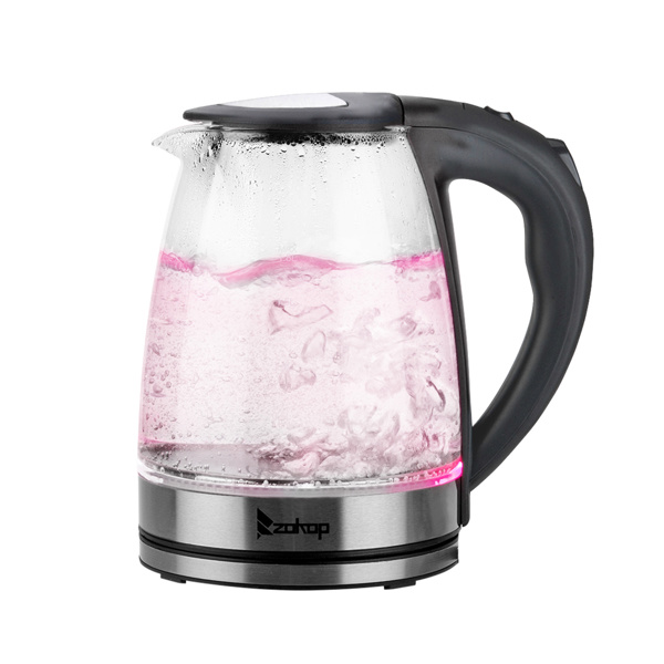 dropship HD-1861-A 110V 1200W 1.8L Electric Glass Kettle US Plug