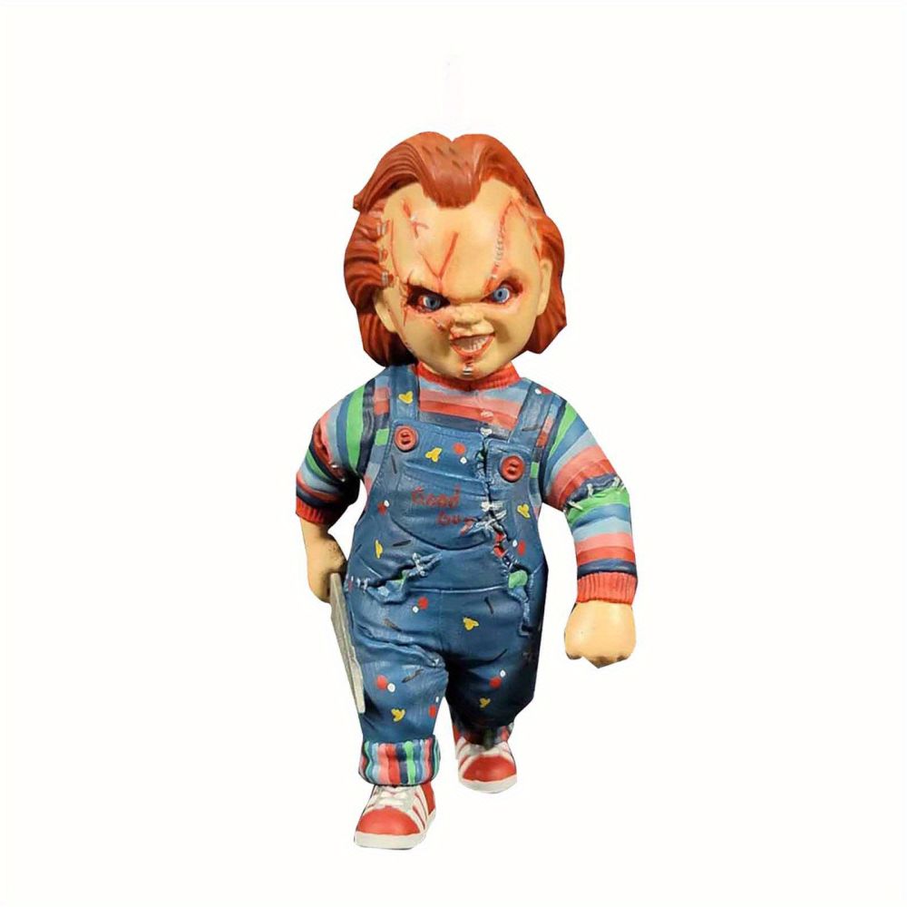 dropship 1pc Halloween Decor Horror Movie Character Sculpture Car Hanging Pendant Horror Decoration Funny Pendant Car Dwarf Pendant