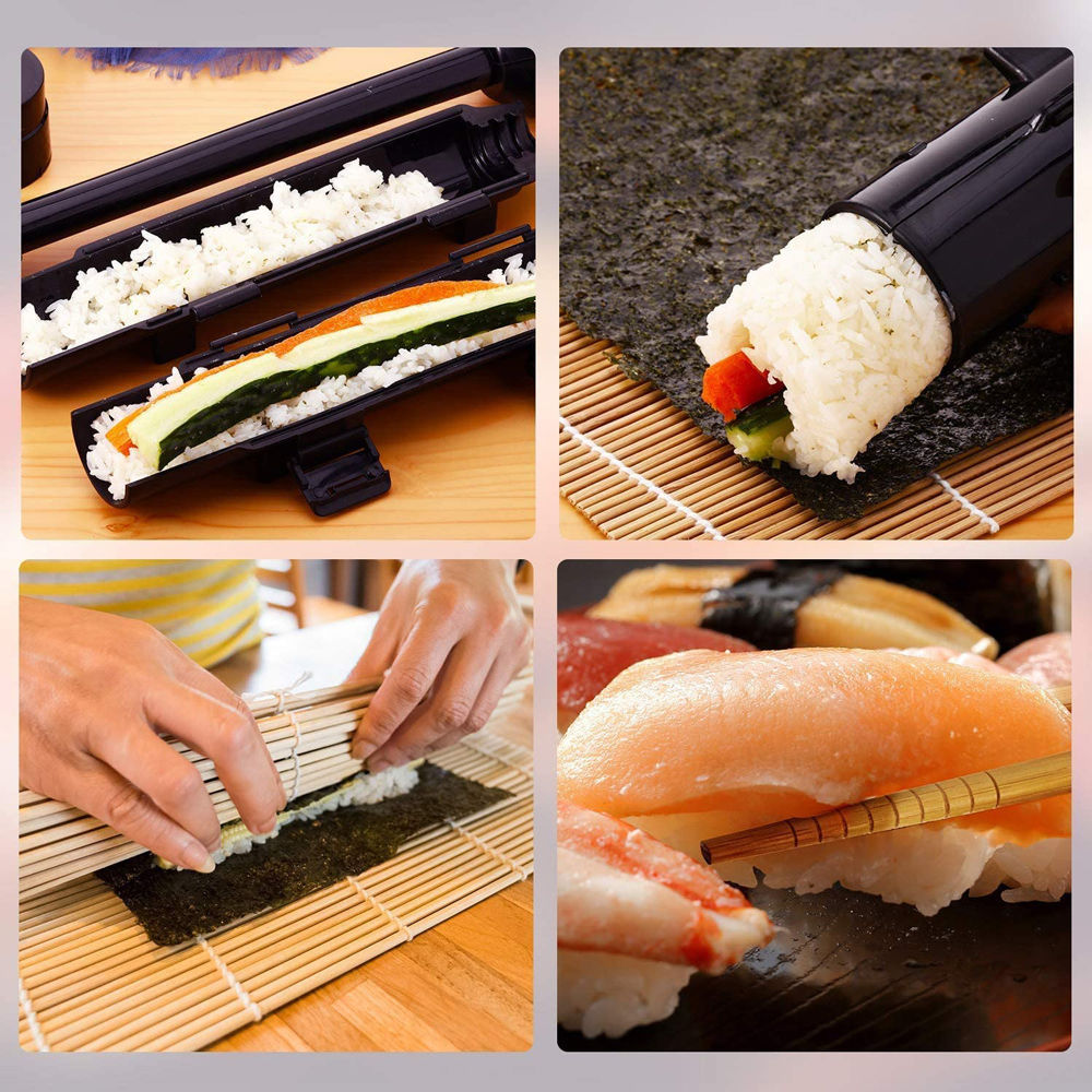 dropship 1pc Sushi Maker Set - Quick and Easy DIY Rice Mold Bazooka Roller Kit with Vegetable and Meat Rolling Tool - Perfect for Home Cooking and Entertaining