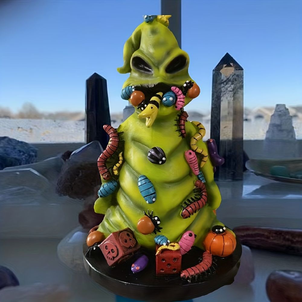 dropship 1pc, Resin Halloween Witch Figurine - Perfect Table Decoration for Christmas Parties and Kids Novelty Gift