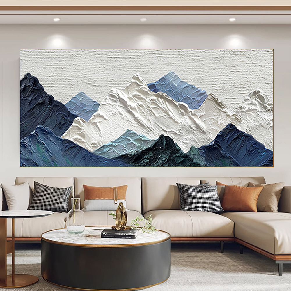 dropship Handmade Oil Painting Thick Texture Abstract Landscape Oil Painting Gorgeous Abstract Landscape 3D Wall Art on Canvas Serene Abstract Landscape 3D Large Wall Art