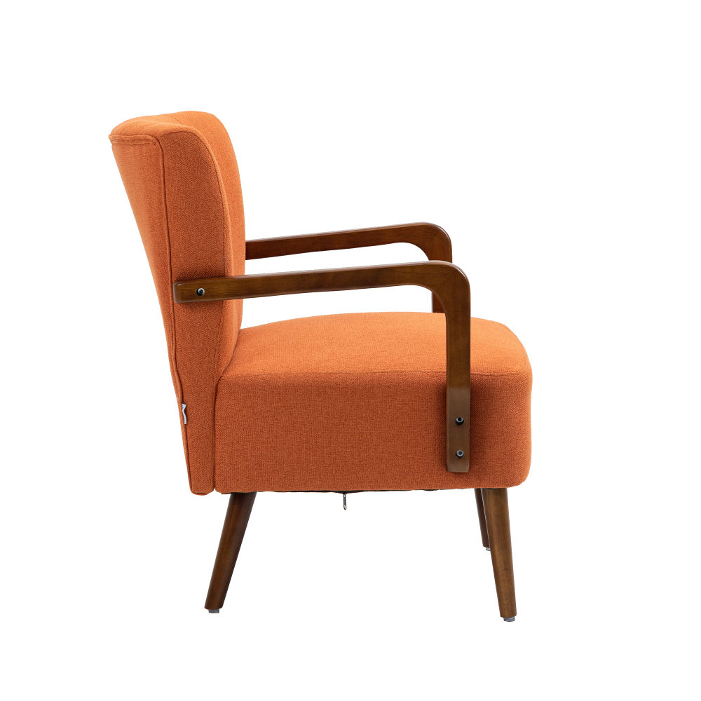 dropship COOLMORE Wood Frame Armchair, Modern Accent Chair Lounge Chair for Living Room