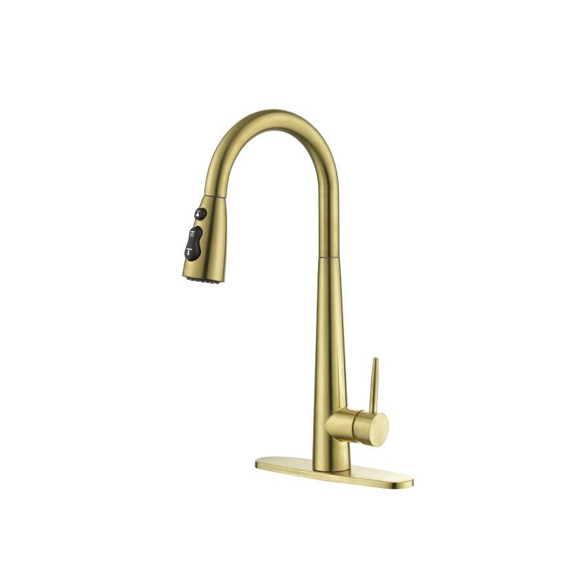 dropship Single Handle Pull Down Sprayer Kitchen Sink Faucet