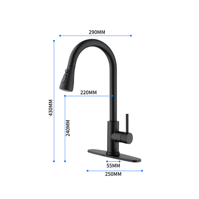 dropship Commercial Modern Stainless Steel Kitchen Faucets