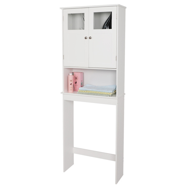 dropship FCH Double Doors Bathroom Cabinet White
