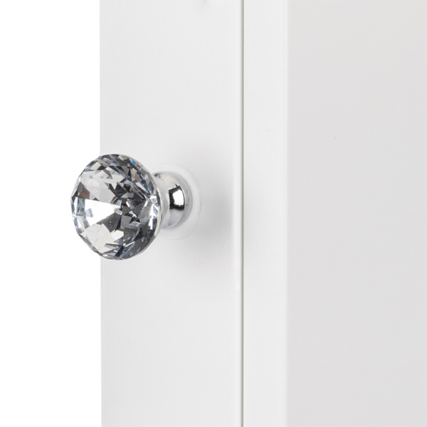 dropship Double Door Mirror Indoor Bathroom Wall Mounted Cabinet Shelf White