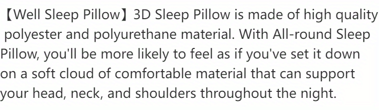 dropship 1pc All-round Cloud Pillow, Soft Bed Pillow Nursing Pillow 3D Ergonomic Sleeping Egg Shaped Ergonomic Pillows