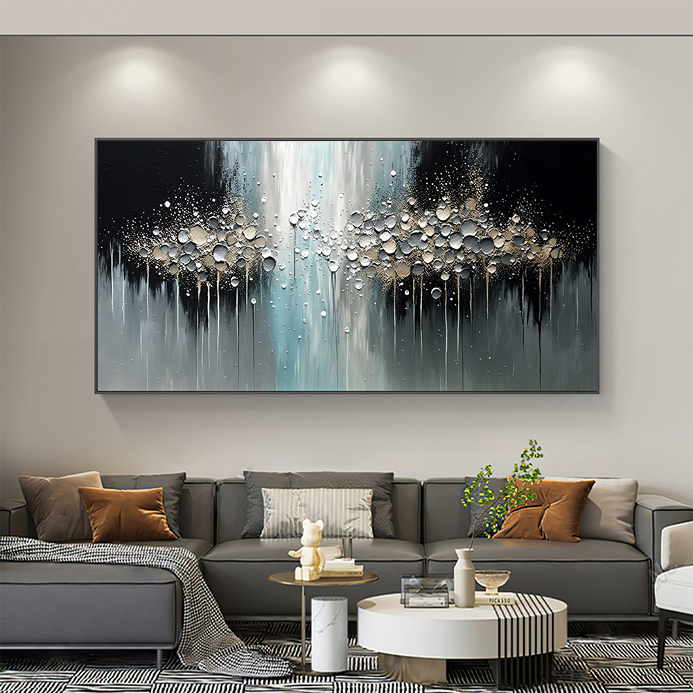 dropship Handmade Oil Painting Abstract Texture Oil Painting On Canvas Large Wall Art Original White Painting Minimalist Art Custom Painting Modern Living Room Decor