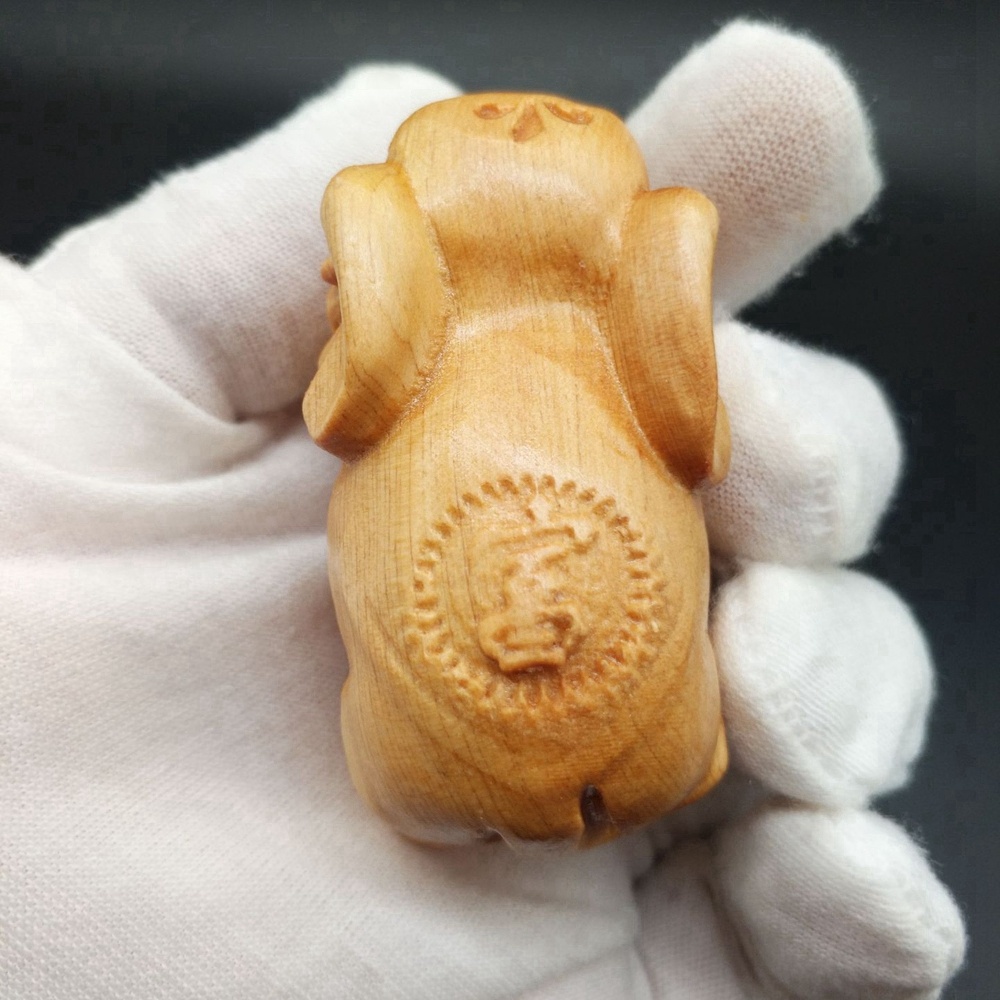 dropship Natural Thuja Wood Elephant Figurines Craft Carved Natural Wooden Mini Animals Antique Decoration