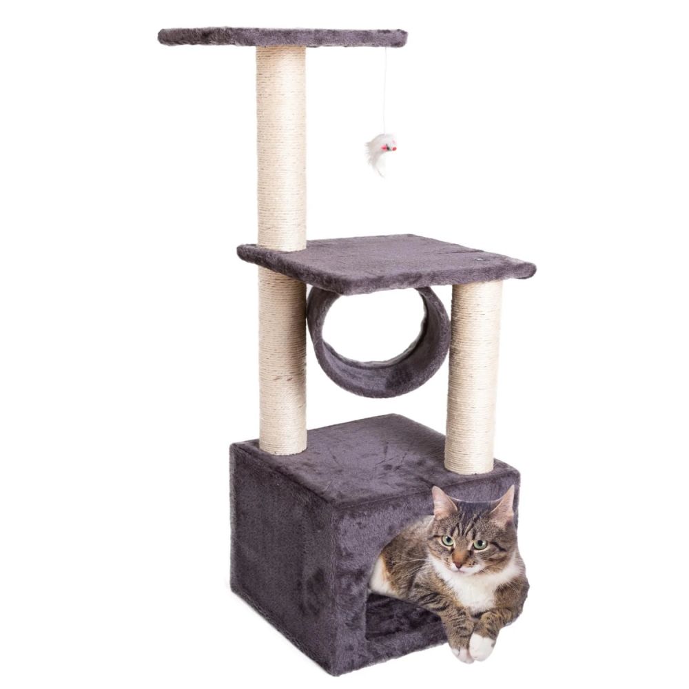 dropship Sisal Rope Plush Cat Climbing Tower