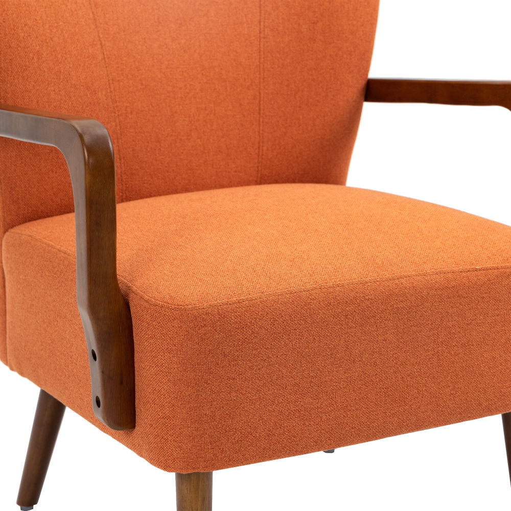 dropship COOLMORE Wood Frame Armchair, Modern Accent Chair Lounge Chair for Living Room