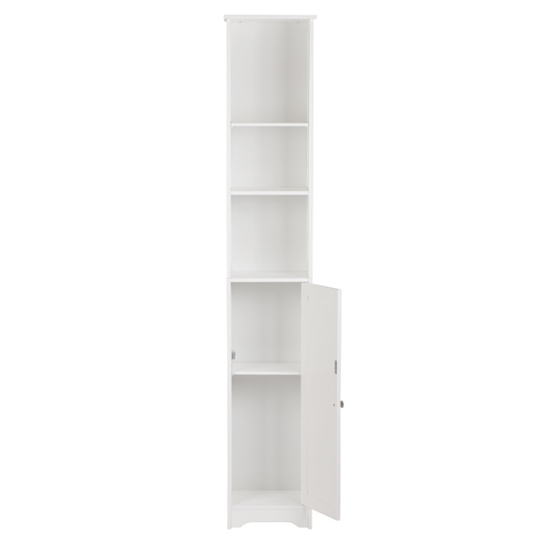 dropship FCH One Door & Three Layers Bathroom Cabinet White