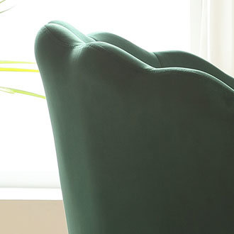 dropship Vanbow.Velvet Wooden foot casual lotus chair with waist pillow(GREEN)
