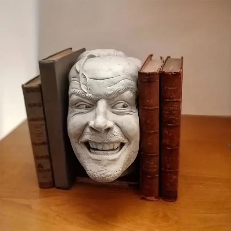 dropship 1pc, Halloween Head Decoration Johnny Sculpture Head Resin Desktop Decoration Decoration Book Shelf Sculpture Resin Craft Decoration,Spook Up Your Home Decor