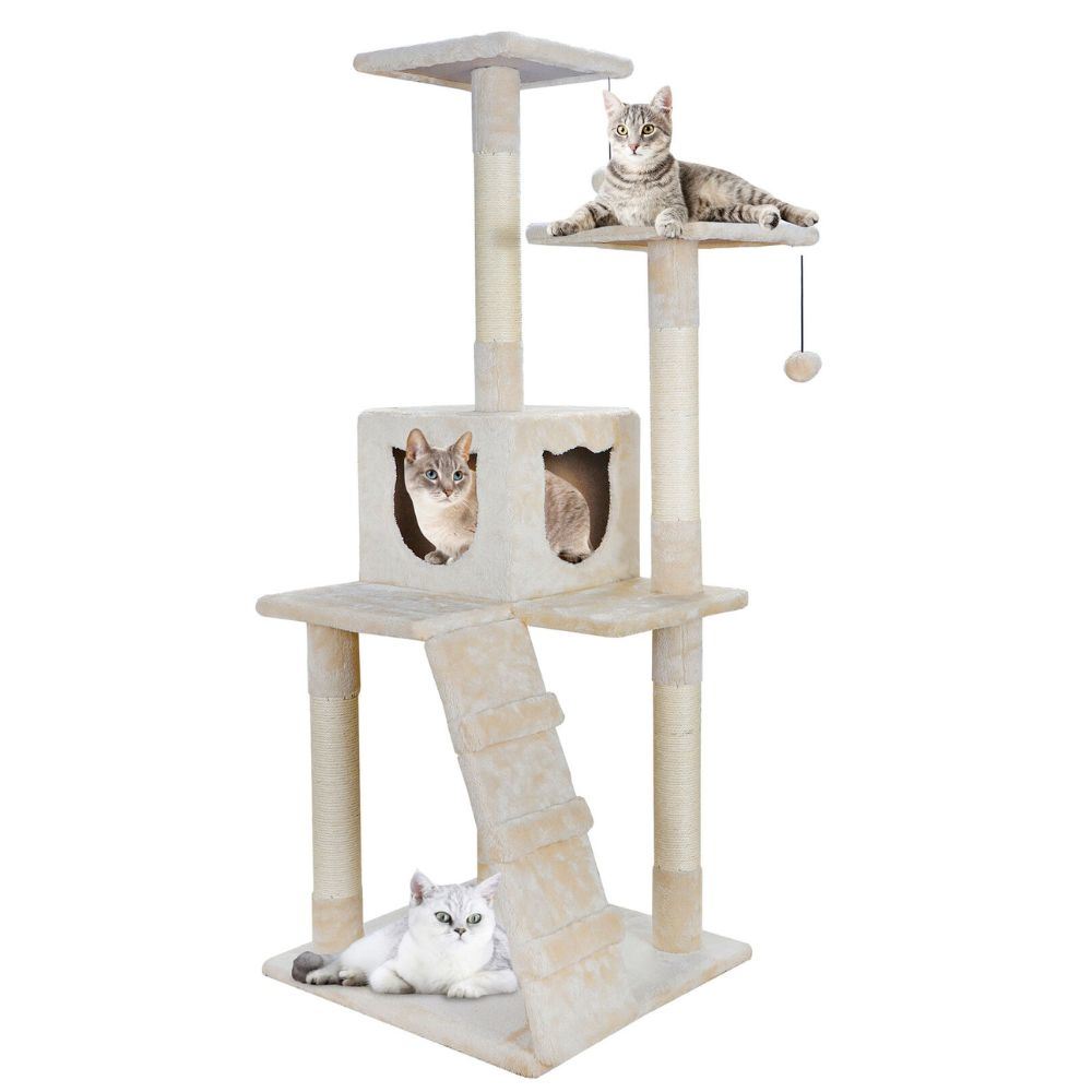 dropship Cat Tree House Scratching Post with Stairs
