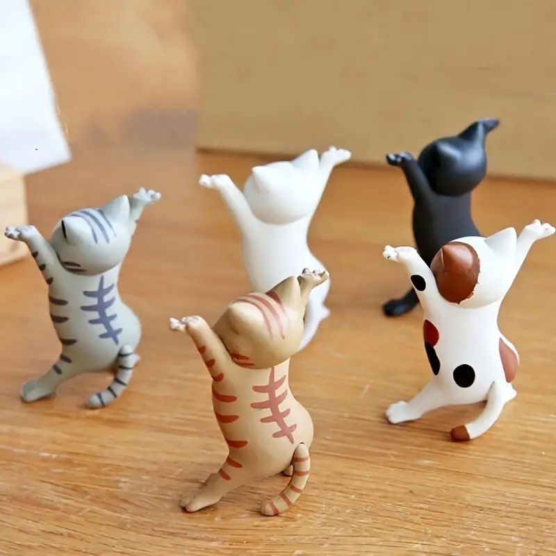 dropship 1pc/5pcs Cute Cat Pen Holder, Toy Cat Headphone Holder, Enchanted Dancing Cat Pen Holder, Home Desktop Ornament