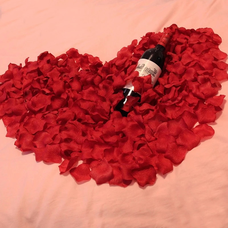 dropship Artificial Rose Petal Artificial Flower Silk Petals Valentine Day Wedding Flower Decoration Flowers