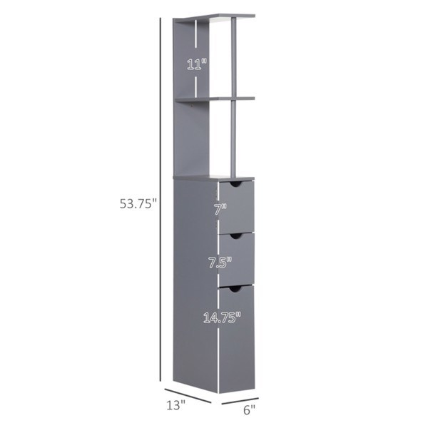 dropship Bathroom Storage Cabinet-Grey